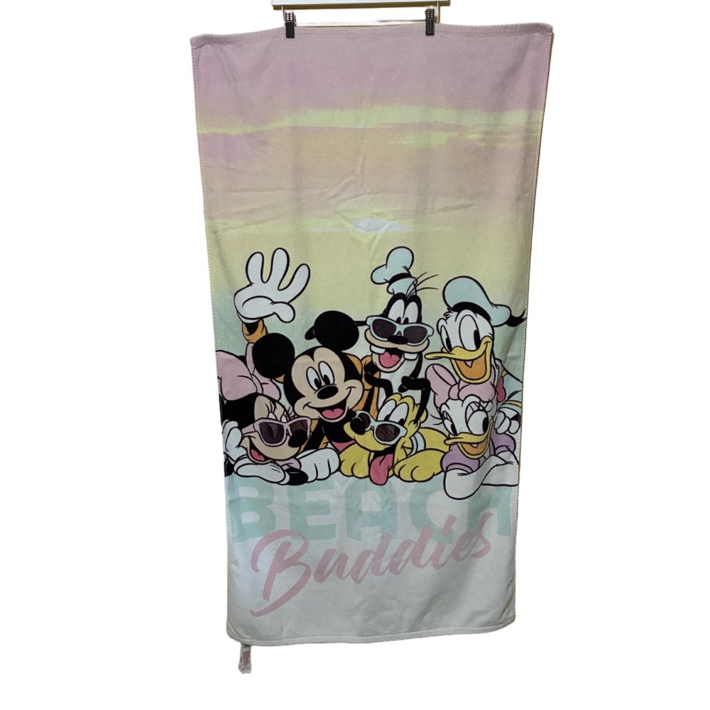 Disney Parks Mickey & Friends Beach Towel Beach Buddies 59”x29”